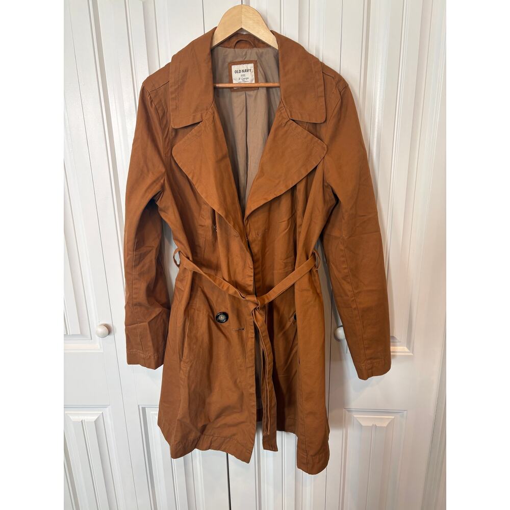 Old Navy Brown Trench Coat Men's Size‎ Xl